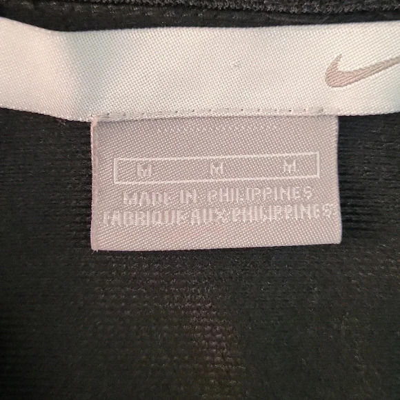🛍Nike Full Zip Black White Striped Athletic Jacket Mens Size Medium - Picture 3 of 10